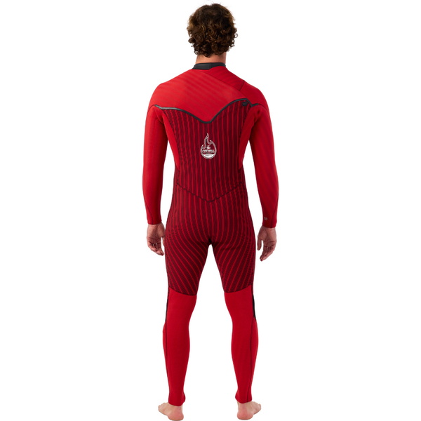 2026 O'Neill Mens Hyperfreak Fire 5/4+mm Chest Zip Wetsuit 5677 - Black